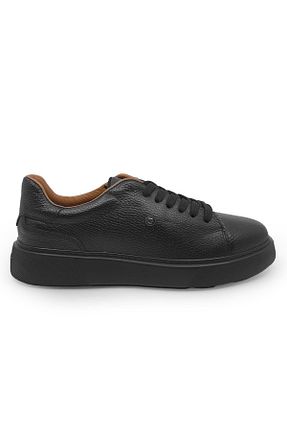 کفش اسنیکر مشکی مردانه چرم اصل Pierre Cardin - کد 902669797