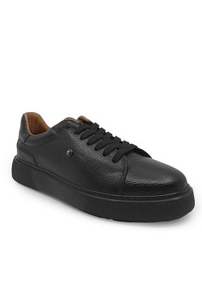 کفش اسنیکر مشکی مردانه چرم اصل Pierre Cardin - کد 902669797