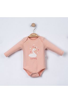 بادی و سرهمی نوزادی صورتی بچه گانه پارچه Lolons - کد 793634883