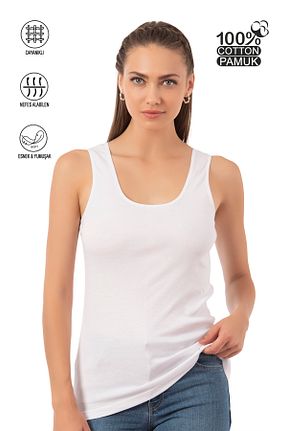 رکابی سفید زنانه پنبه ای ÖZKAN underwear - کد 986465