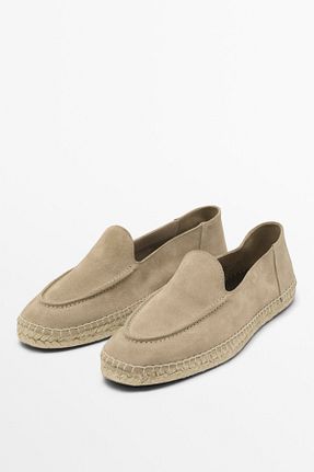 کفش اسپادریل بژ مردانه چرم خالص Massimo Dutti - کد 902706783
