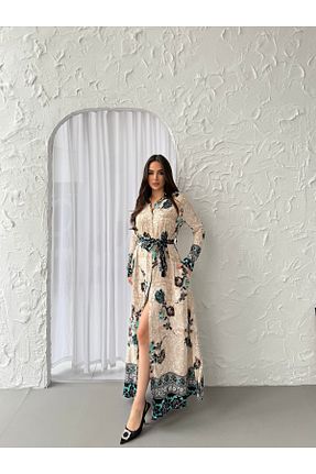 لباس سایز بزرگ آبی زنانه پارچه Miasista - کد 843248449