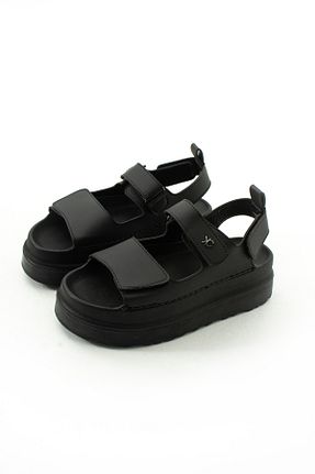 صندل مشکی زنانه پاشنه ضخیم Gökçe Shoes - کد 902723908
