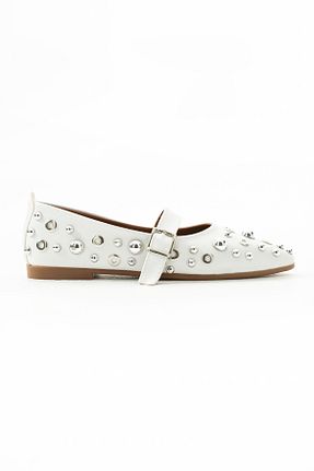 بابت سفید زنانه چرم مصنوعی Gökçe Shoes - کد 902724022