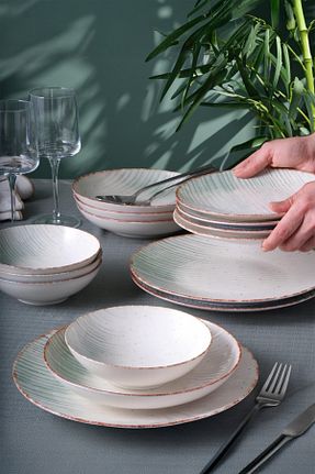 سرویس غذاخوری سبز 6 نفره Güral Porselen - کد 805816990