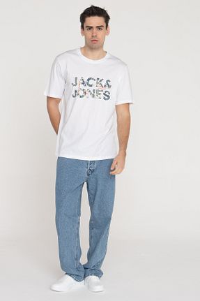 تیشرت سفید مردانه رگولار Jack & Jones - کد 308105459