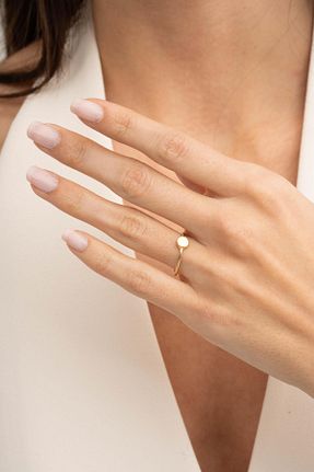 انگشتر نقره طلائی زنانه 925 عیار Sümer Telkari - کد 902743557