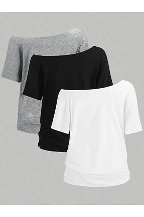 تیشرت سفید زنانه اورسایز npLStore - کد 902731990
