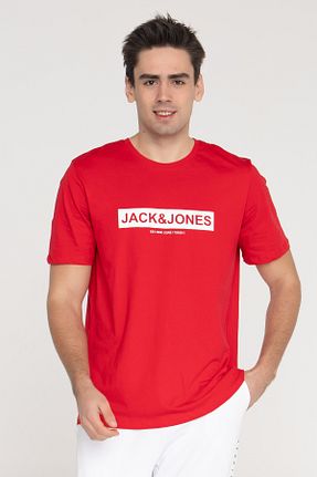تیشرت قرمز مردانه رگولار Jack & Jones - کد 670382687