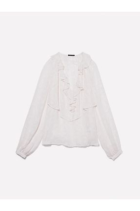 بلوز بژ زنانه ساده Sisley - کد 902752043