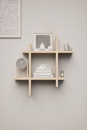 قفسه دیواری قهوه ای 58 سانتی متر İda Wooden - کد 902745780