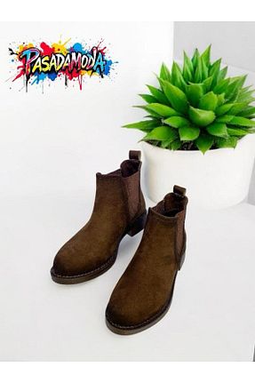 بوت / نیم بوت قهوه ای زنانه جیر PASADAMODA - کد 902780112