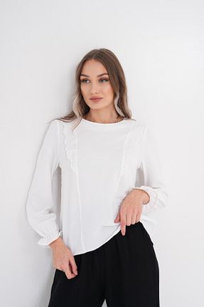 بلوز نباتی زنانه ساده Şimal - کد 902777570