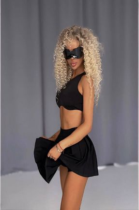ست بالاتنه و پائین تنه مشکی زنانه بافت Fashiontayt - کد 902772461