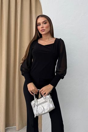بلوز مشکی زنانه ساده RB CLUB - کد 874985530