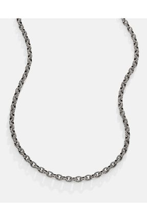 گردنبند نقره سفید مردانه 925 عیار MEKS PRIVE - کد 902788249