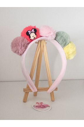 تاج صورتی بچه گانه مخمل Sweet twins accessories - کد 902789849