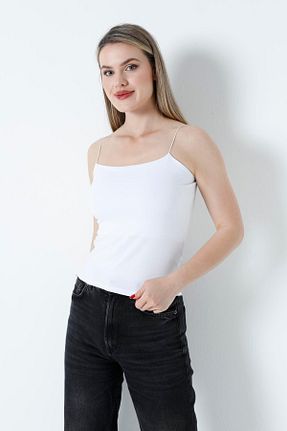 بلوز سفید زنانه بند دار CALİENTE - کد 902793370