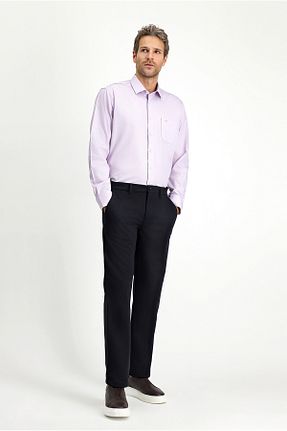 پیراهن بنفش مردانه رگولار Kiğılı - کد 890496094