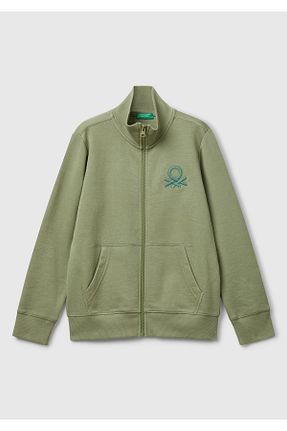 سوئیشرت خاکی بچه گانه چاپی United Colors of Benetton - کد 902805465