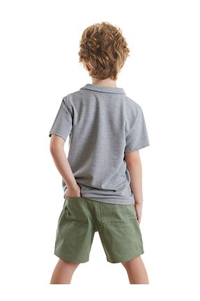 ست بالاتنه و پائین تنه طوسی بچه گانه بافتنی Denokids - کد 808801590
