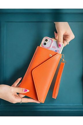 کیف پول نارنجی زنانه ابعاد بزرگ Baykuş Boutique - کد 862329630