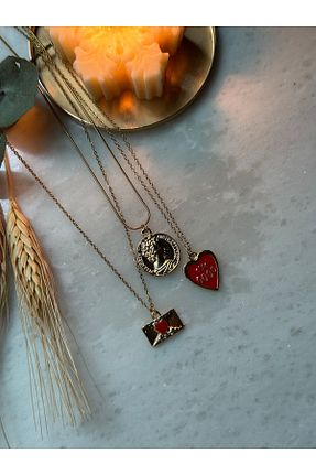 گردنبند استیل ( فولاد ) طلائی زنانه استیل (فولاد) MİOSA - کد 902819288