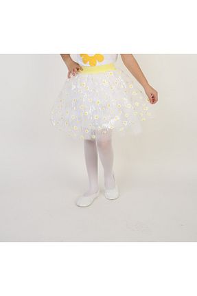 دامن سفید بچه گانه پنبه پلی استر Dıgıl Kids - کد 904063780