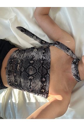 بلوز طوسی زنانه گلدار Butik - کد 863903702