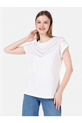 تیشرت سفید زنانه رگولار Colin’s - کد 825604838
