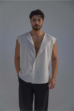 پیراهن سفید مردانه Asimetrik OUTFİT MAN - کد 902836218