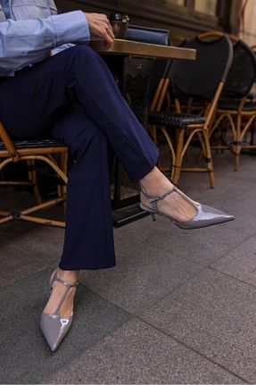 کفش مجلسی طوسی زنانه چرم لاکی carweza - کد 803996304