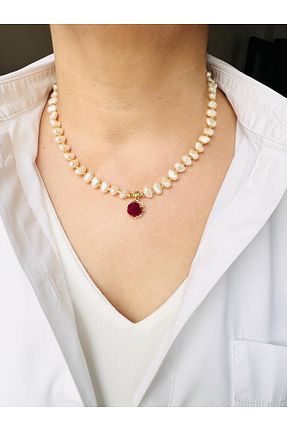 گردنبند مروارید بژ DEVİ fashion - کد 902854109