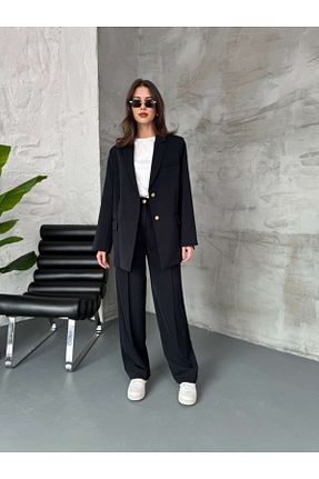 ست بالاتنه و پائین تنه مشکی زنانه بافتنی Elif Özbey Butik - کد 840356415