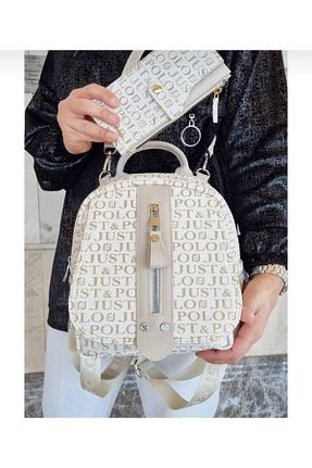 کیف دوشی بژ زنانه چرم مصنوعی Just Polo - کد 902888248