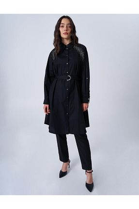 تونیک حجاب مشکی زنانه پنبه ای Kayra - کد 902889117