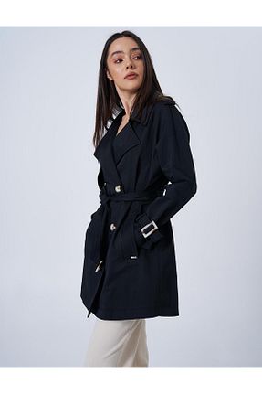 ترنچکت حجاب مشکی زنانه بدون آستر Kayra - کد 902888923