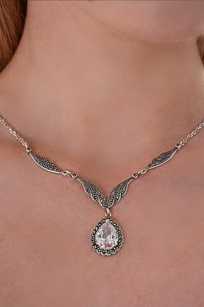 گردنبند نقره سفید زنانه 925 عیار Zefir - کد 902899554