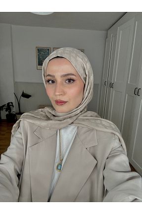 شال قهوه ای زنانه پلی استر ARMANDA - کد 899083233