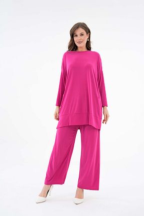 ست بالاتنه و پائین تنه حجاب صورتی زنانه Relaxed NİSUM MODA - کد 902922360