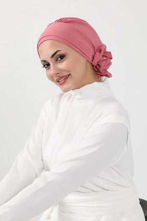 شال صورتی زنانه پلی استر Aisha