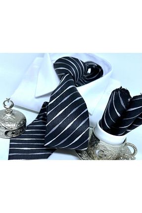کراوات مشکی مردانه بافتنی B