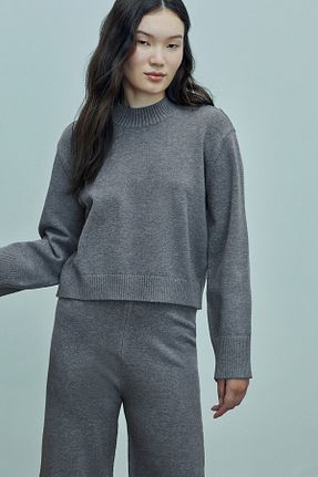 پلیور طوسی زنانه ساده W Collection - کد 366860212