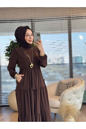 لباس قهوه ای بافتنی ALANURMODA - کد 902933255