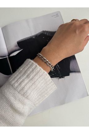 دستبند استیل (فولاد) طلائی روکش طلا Niss Store - کد 902931829