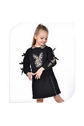 ست بالاتنه و پائین تنه مشکی بچه گانه بافتنی Cmk Kids - کد 904069508
