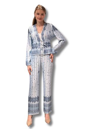ست بالاتنه و پائین تنه سرمه ای زنانه بافتنی Favori Tekstil - کد 815775568