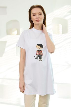 تونیک حجاب سفید زنانه بافتنی LOCCO - کد 902925462