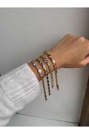 دستبند استیل (فولاد) طلائی روکش طلا Niss Store - کد 902931649