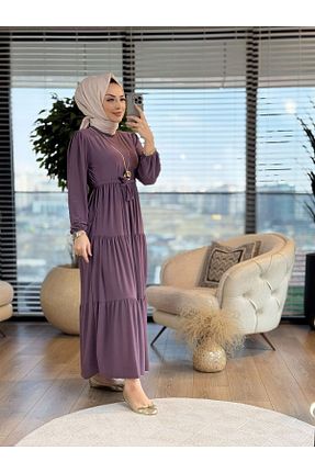 لباس بنفش بافتنی ALANURMODA - کد 904118386